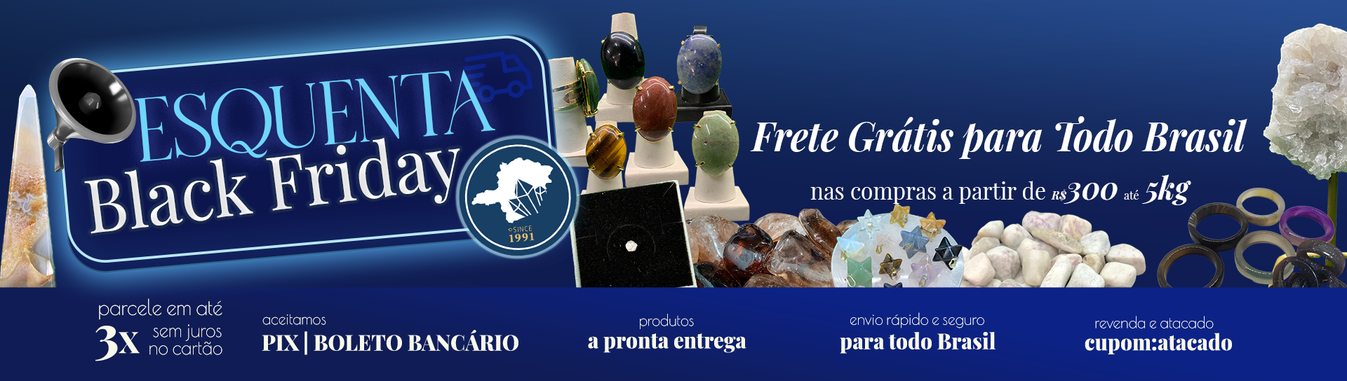 Saldão Minas Cristais: Cuidado, Sonhos e Cristais com até 30% OFF! 